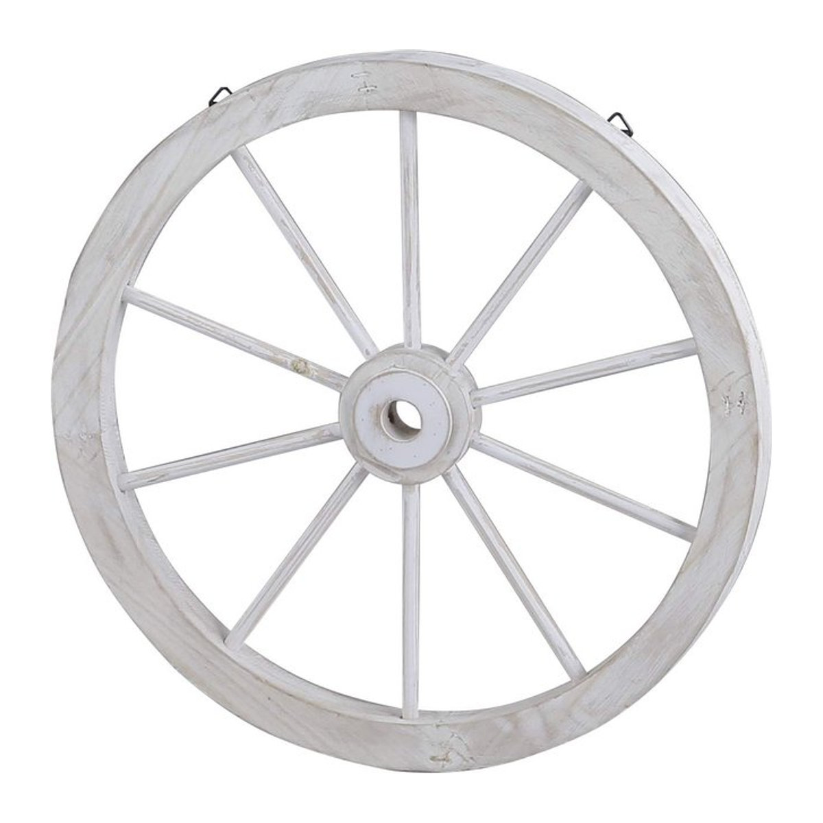 HABITER Holzrad WH S WEA-501-WH in Weiß, Wandmontage, Rund - Bild 1