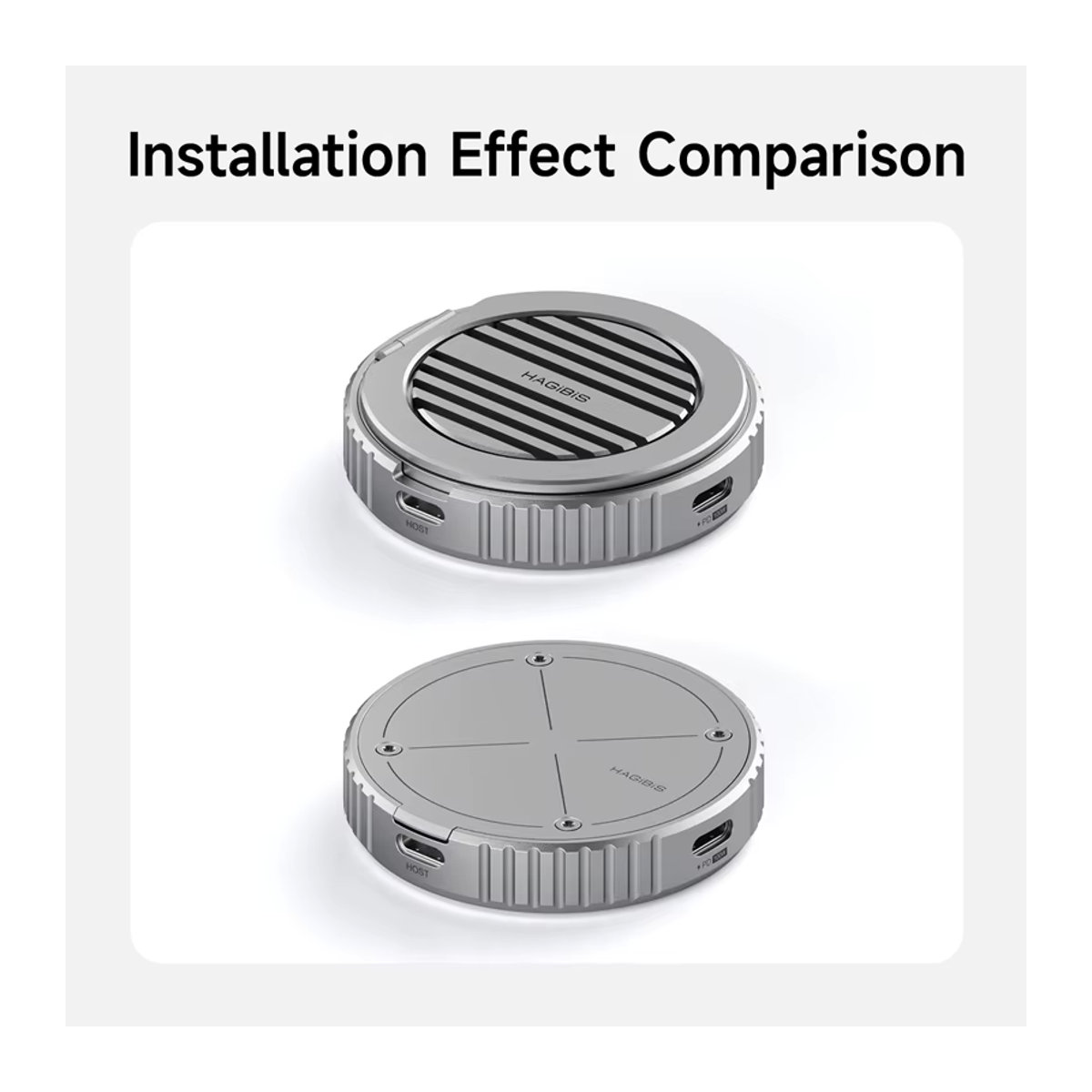 Hagibis Magnetischer Kühlkörper mit Wärmeableitungs-Flossen für MC100/MC100 Pro, Grau/Silber, Metall - Bild 3