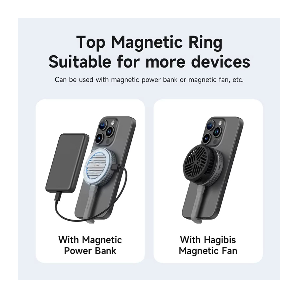 Hagibis Magnetischer Kühlkörper mit Wärmeableitungs-Flossen für MC100/MC100 Pro, Grau/Silber, Metall - Bild 4