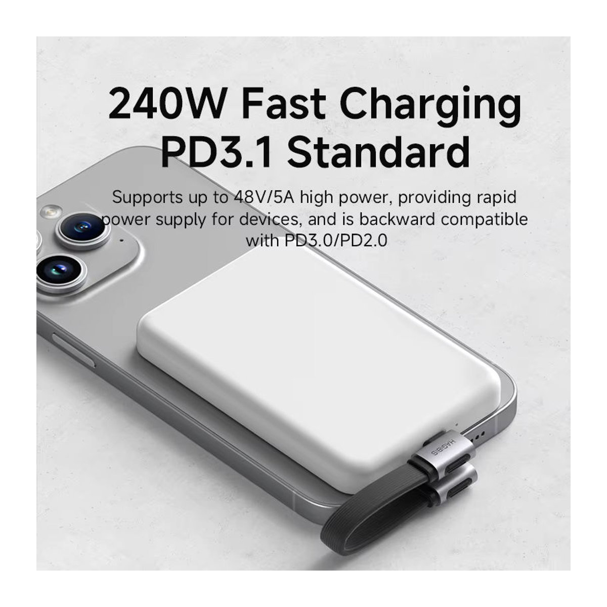 Hagibis USB-C-auf-USB-C-Kabel mit 90 Grad L-Form für schnelles Laden von iPhone 17, Laptop und Samsung - Bild 1