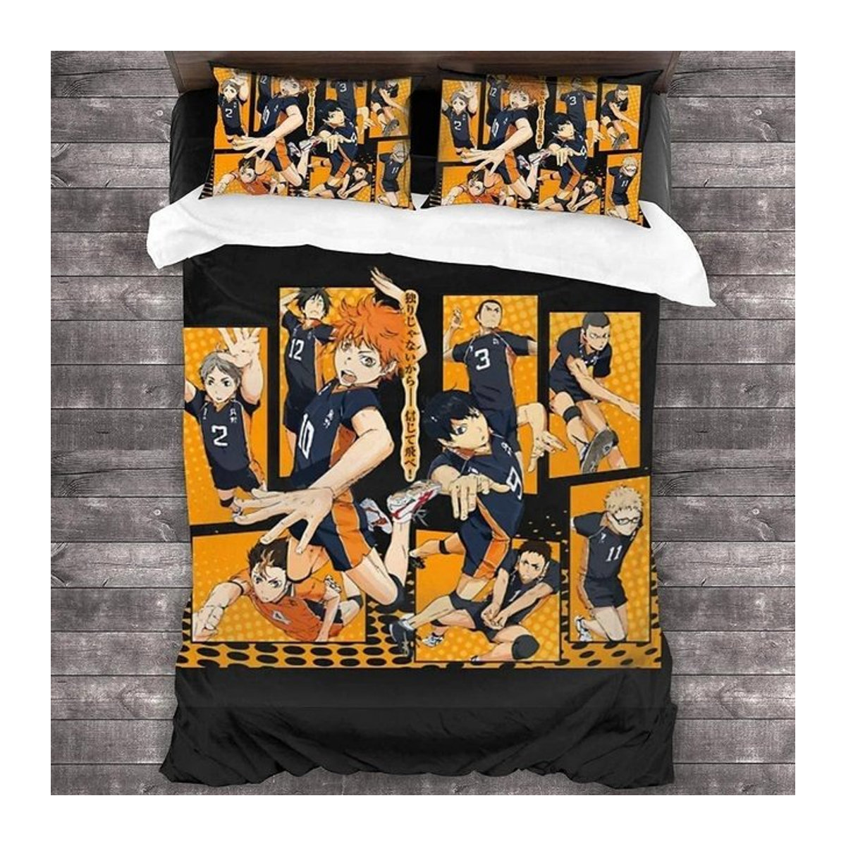 Haikyuu Bettwäsche Set für Kinder mit Bettbezug und Kissenbezug, Multicolor, B/H: 135 x 200 cm - Bild 1