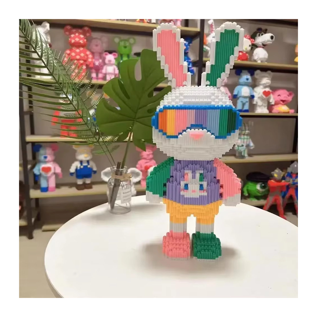 Hairun DIY Candy Kaninchen 3D Modell Baustein aus Kunststoff, Mehrfarbig, Mini Micro Ziegel Desktop Dekoration für Kinder - Bild 3