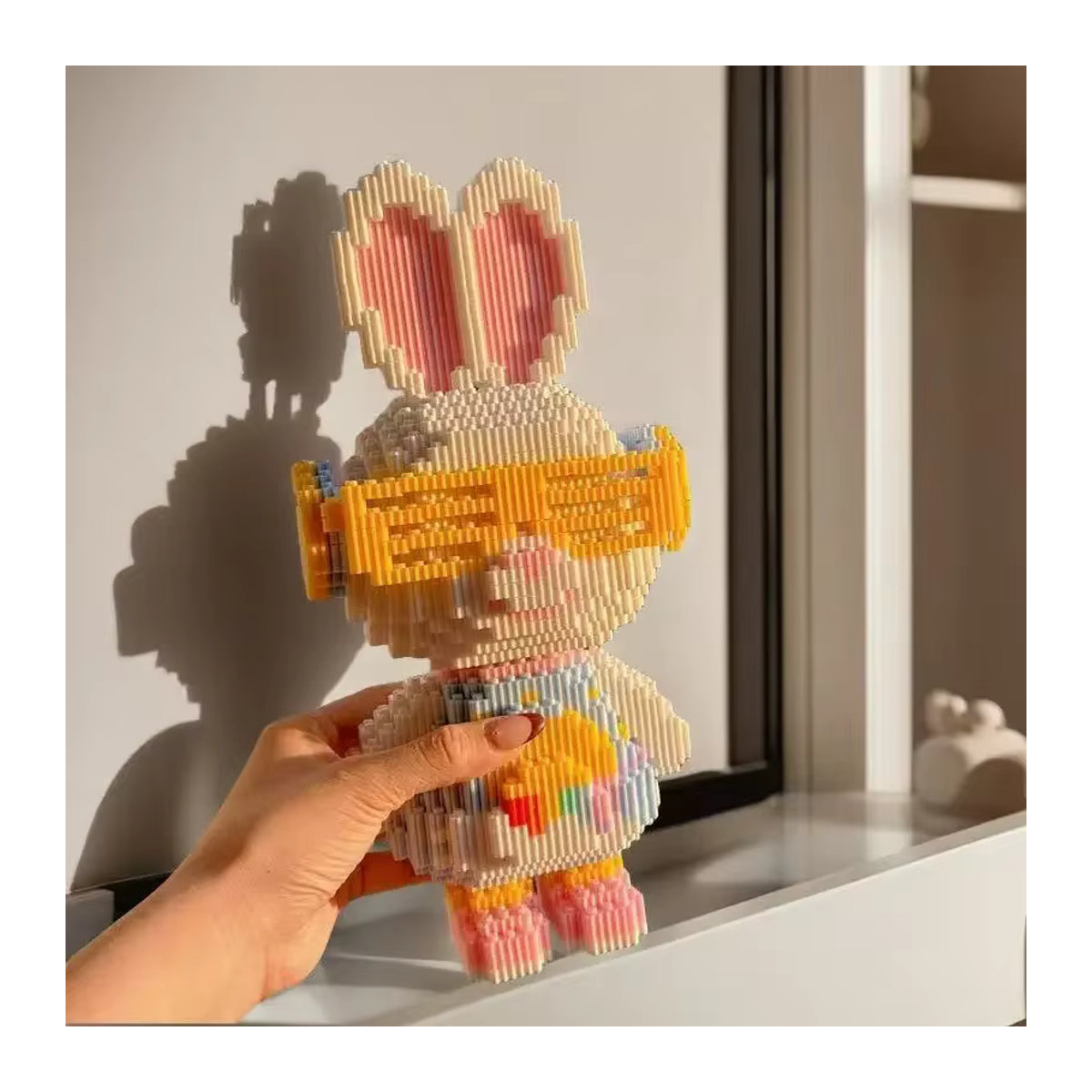 Hairun DIY Kaninchen Micro Ziegel Buntes 3D Modell Baustein Set als Desktop Dekoration und Geschenk für Kinder - Bild 2