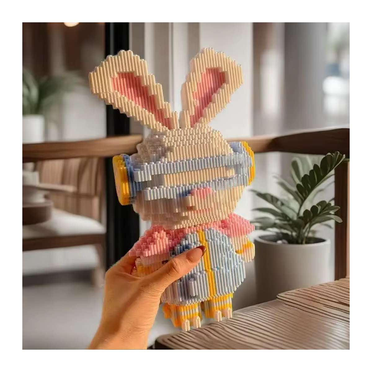 Hairun DIY Kaninchen Micro Ziegel Buntes 3D Modell Baustein Set als Desktop Dekoration und Geschenk für Kinder - Bild 3