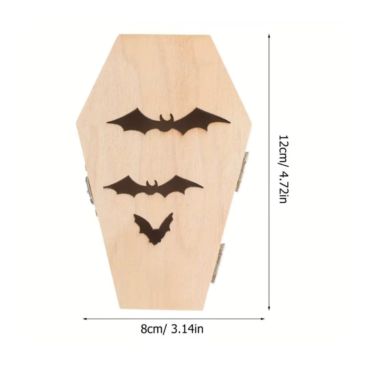 Halloween Mini Holz Sarg Box mit Deckel als Dekoration und Candy Box mit Spinnennetz-Design - Bild 1