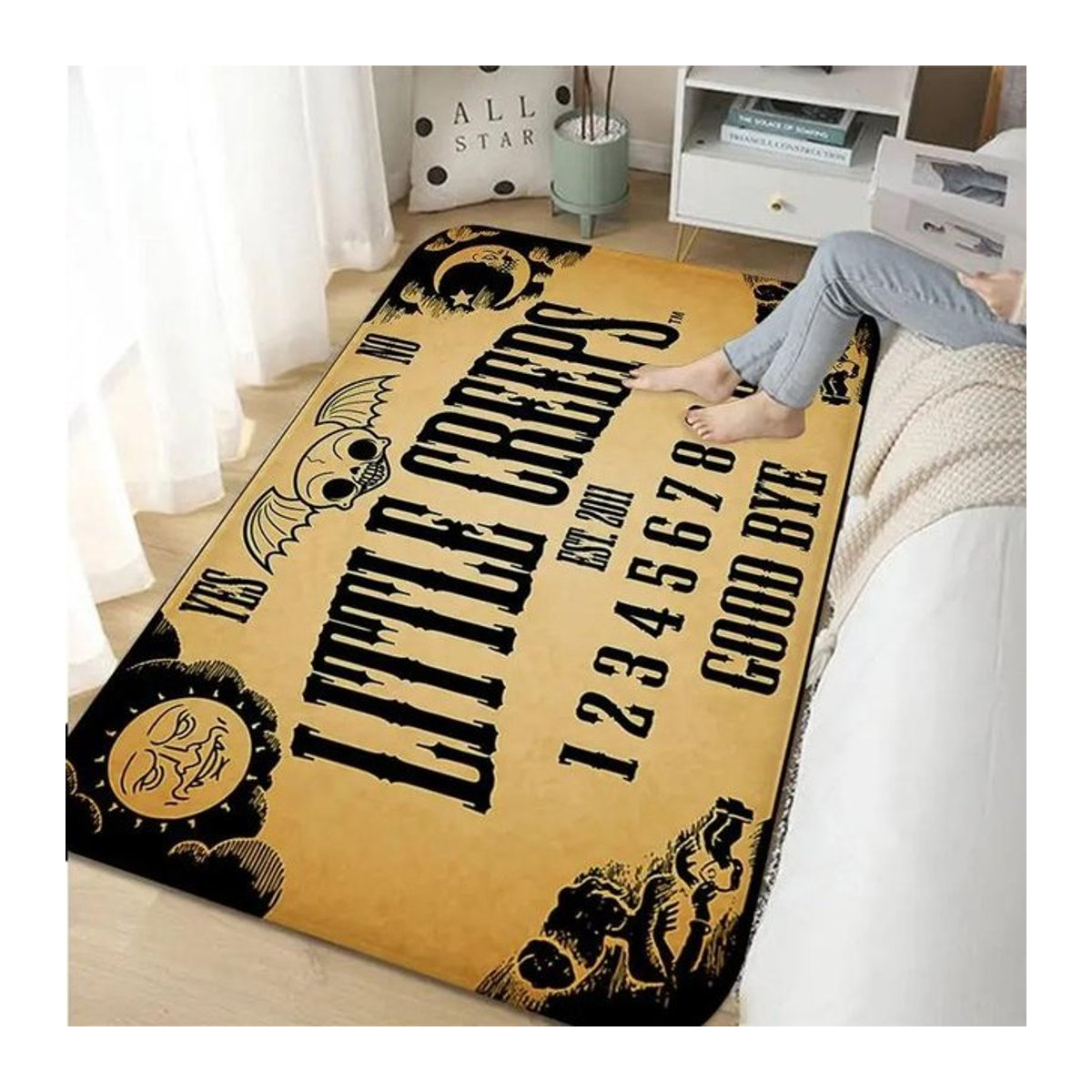 Halloween Ouija Brett Teppich im Nordischen Stil für Innenräume, B/B/H: 40 x 60 cm - Bild 1