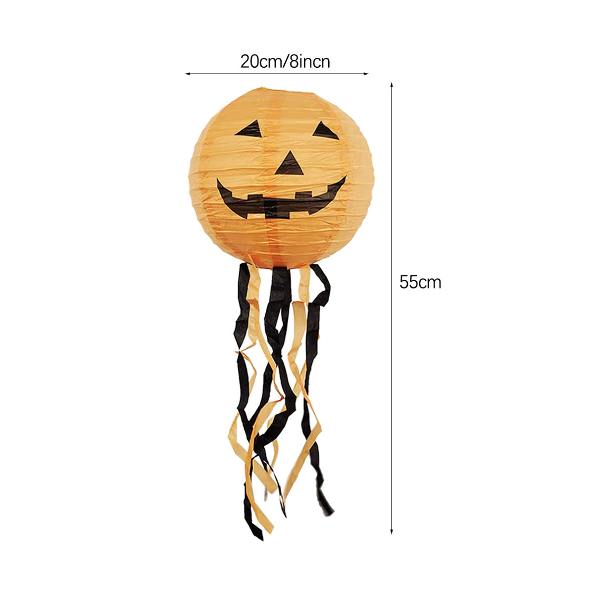 Halloween Papier Laternen Set mit Kürbis, Spinne, Fledermaus und Skelett in Multicolor für deine DIY Party und Outdoor Dekoration - Bild 3
