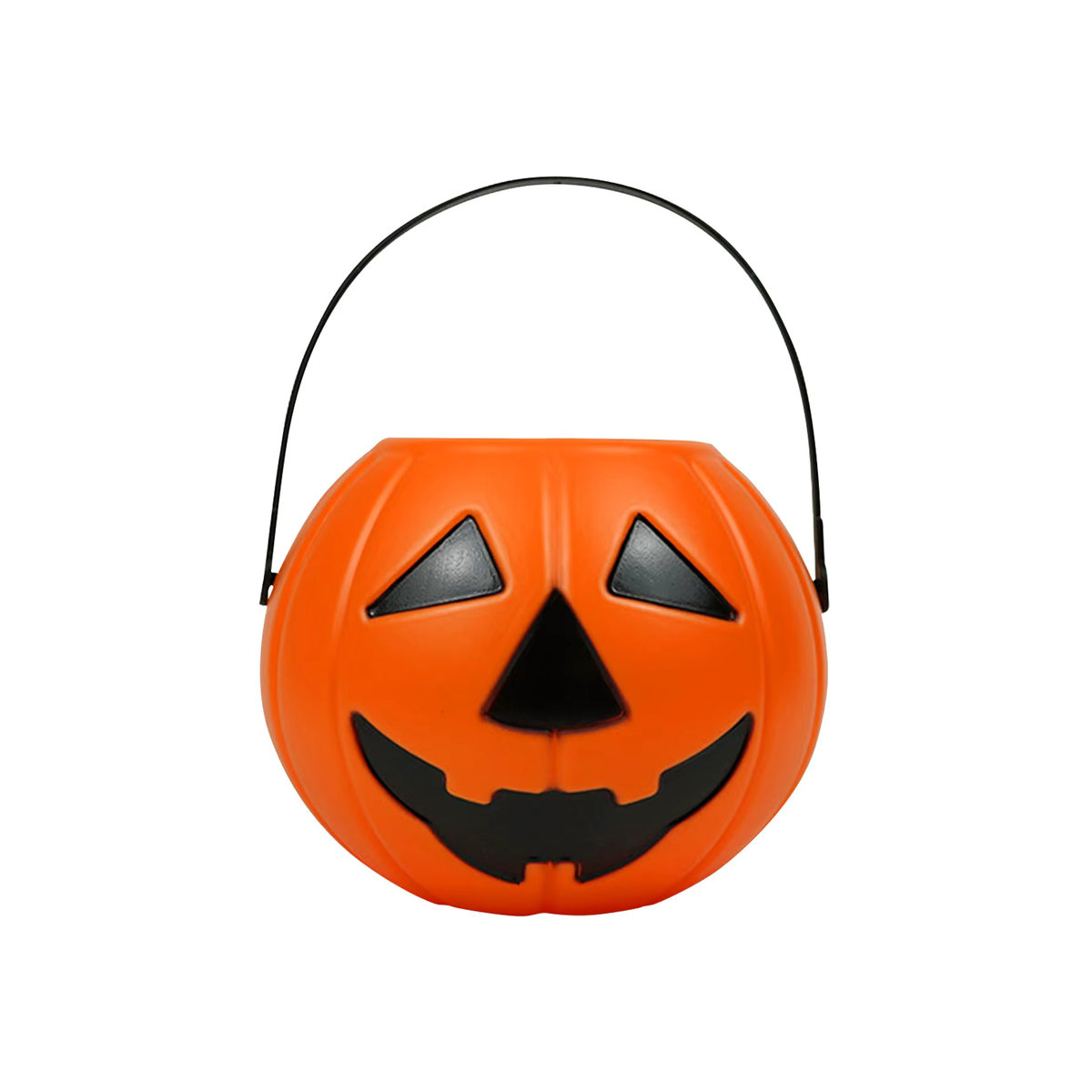 Halloween Süßigkeiten Eimer Kürbis Korb in Orange und Gelb für Kinder als Party Dekoration - Bild 3