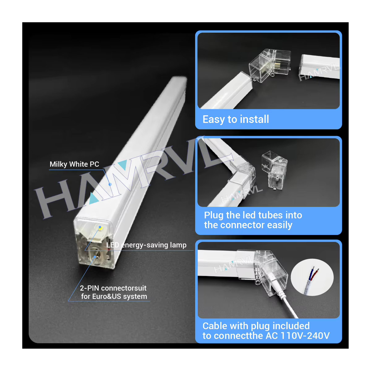 HAMRVL LED Honeycomb Deckenlampe in Weiß für Garage, Werkstatt und Barbershop - Bild 4