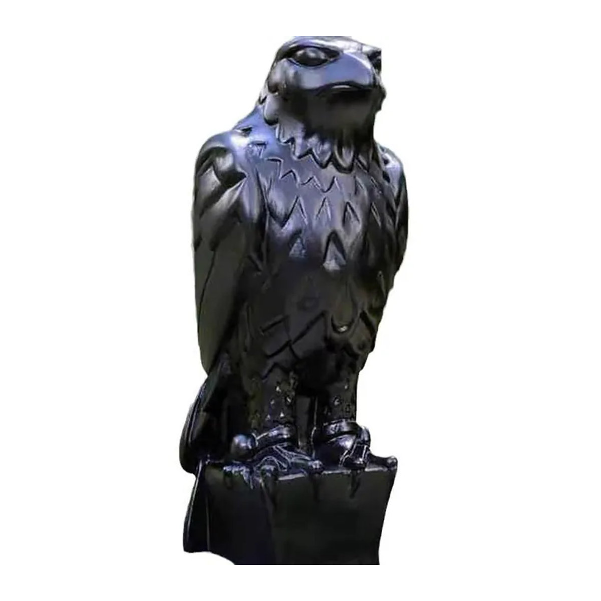 Handgefertigte Falke Statue von Own Supper in Schwarz aus Kunstharz als dekorative Skulptur - Bild 4