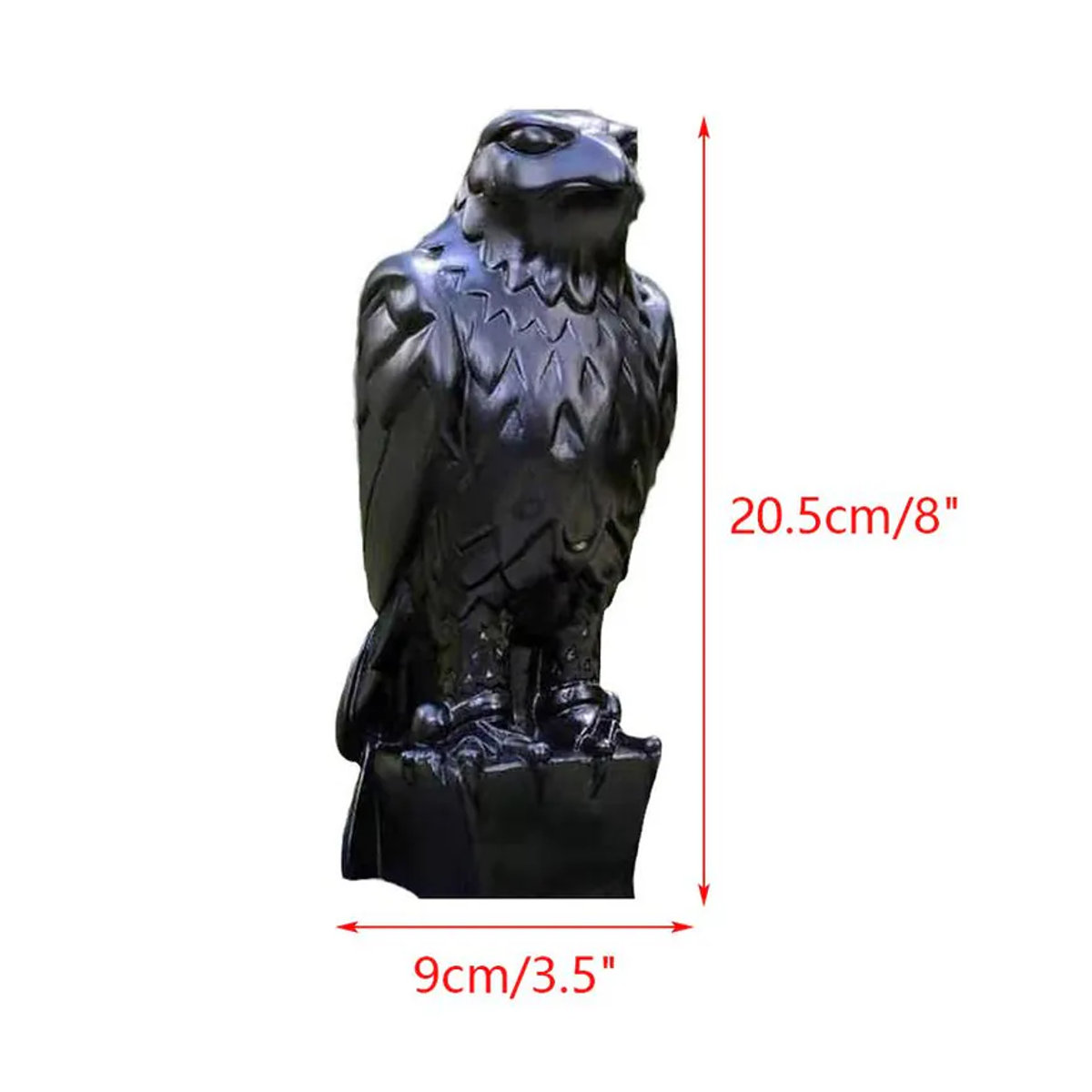 Handgefertigte Falke Statue von Own Supper in Schwarz aus Kunstharz als dekorative Skulptur - Bild 6
