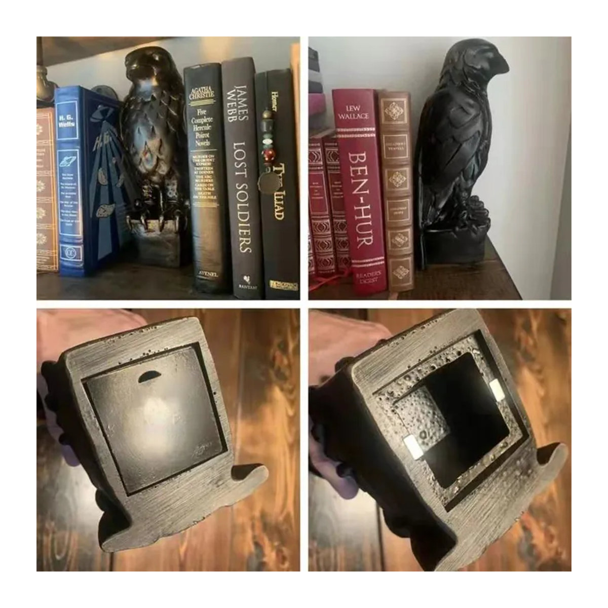 Handgefertigte Falke Statue von Own Supper in Schwarz aus Kunstharz als dekorative Skulptur - Bild 7