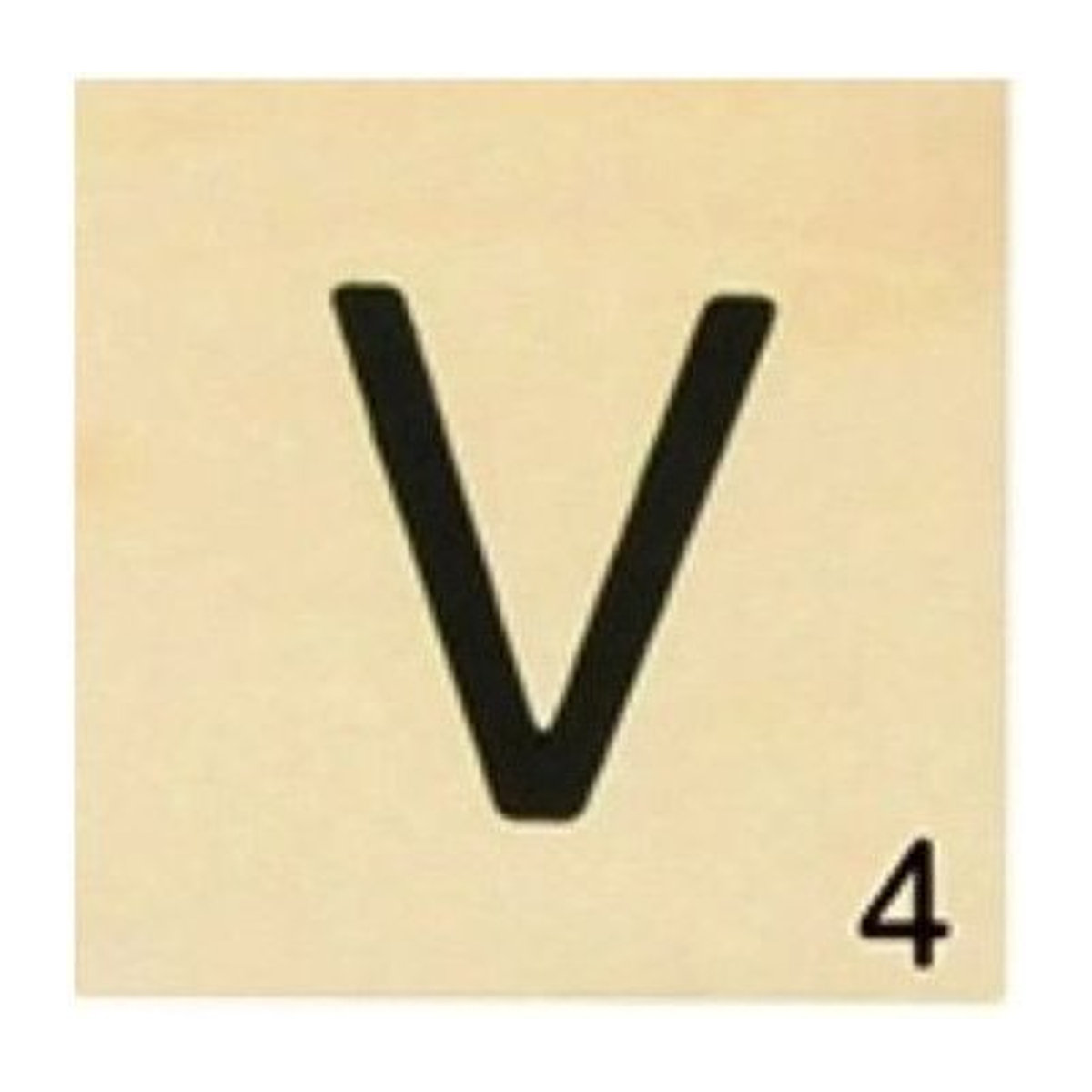 Handgefertigter Holzdeko-Buchstabe V von MegaCrea in Schwarz, B/T/H: 10 x 10 x 10 cm - Bild 1