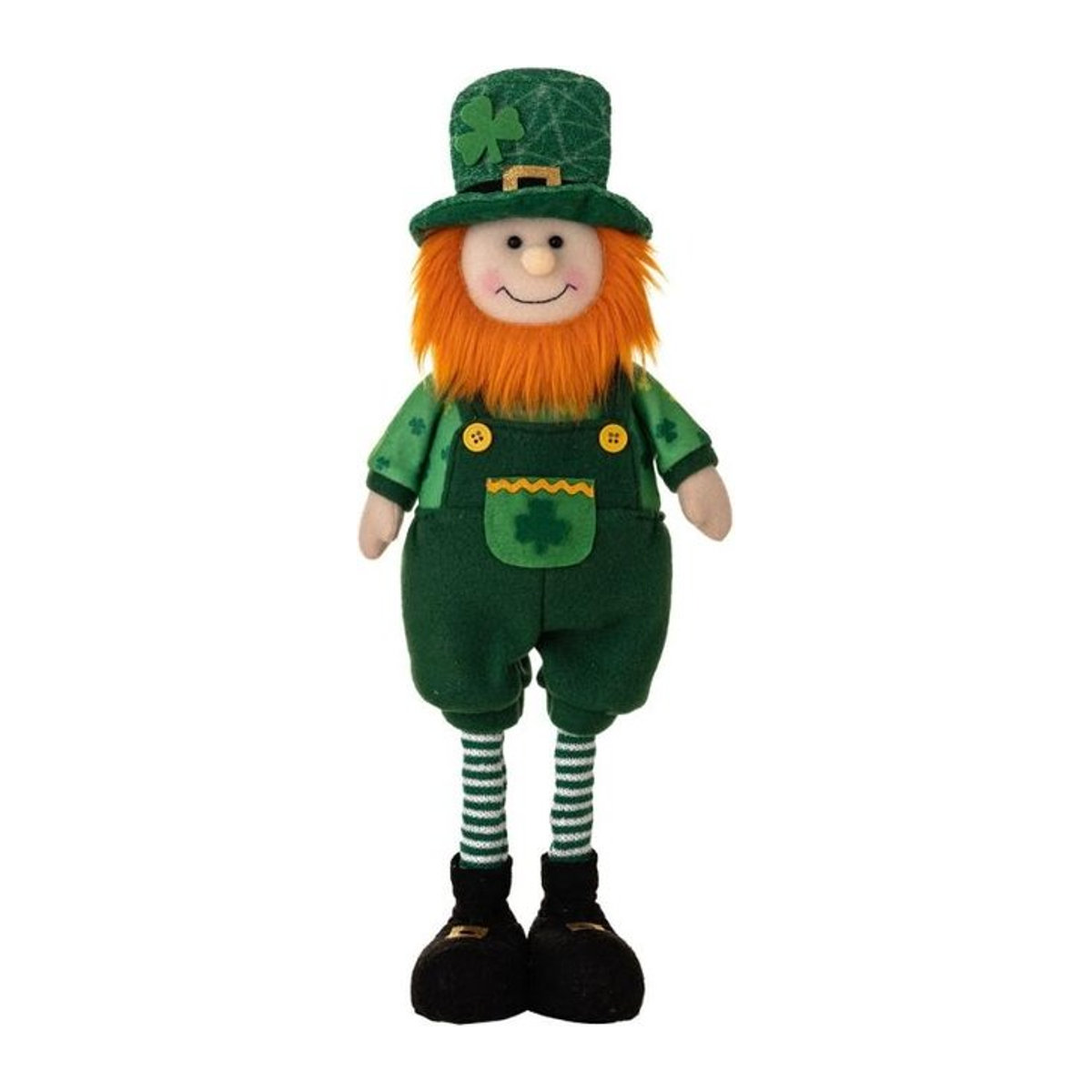Handgefertigter irischer Gnom in Grün für St. Patrick's Day als dekorative Plüschfigur aus Polyester - Bild 1