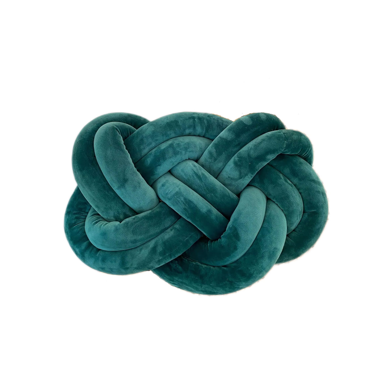 Handgefertigter Knoten-Kissenball von inyahome in Grün, Dekokissen B: 45 cm, T: 35 cm - Bild 3