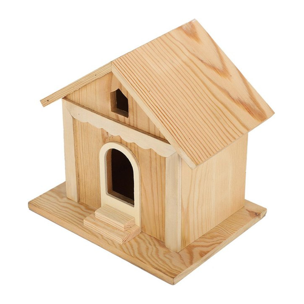 Handgemachter DIY Nistkasten aus Holz für Papageien und Vögel als dekoratives Vogelhaus für deinen Garten von mfySpace B/T/H: 18,0 x 14,5 x 18,0 cm - Bild 1