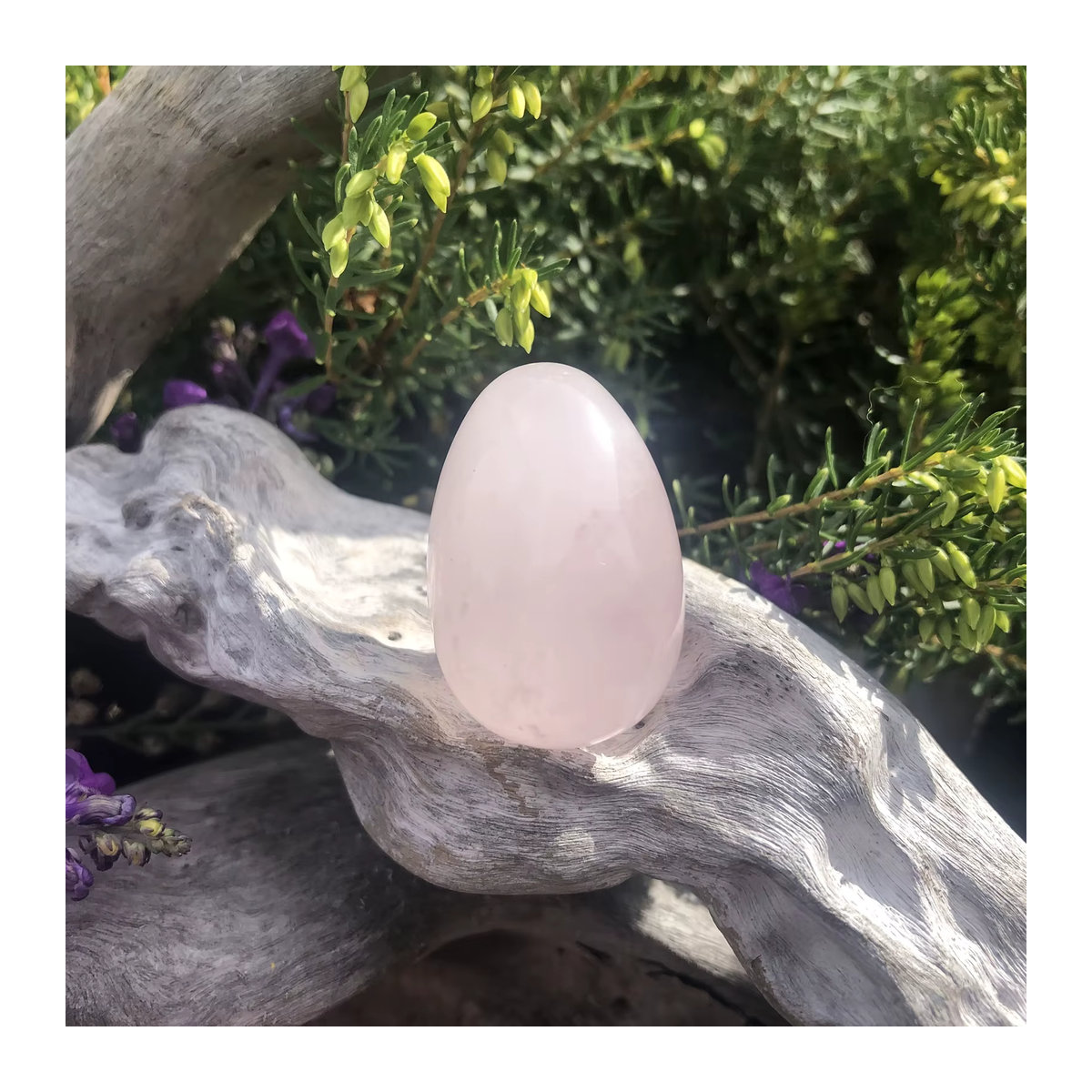 Handgeschnitzte Rosenquarz Eier in Rosa als Dekoration für Ostern, Aquarium oder als Geschenk - Bild 4