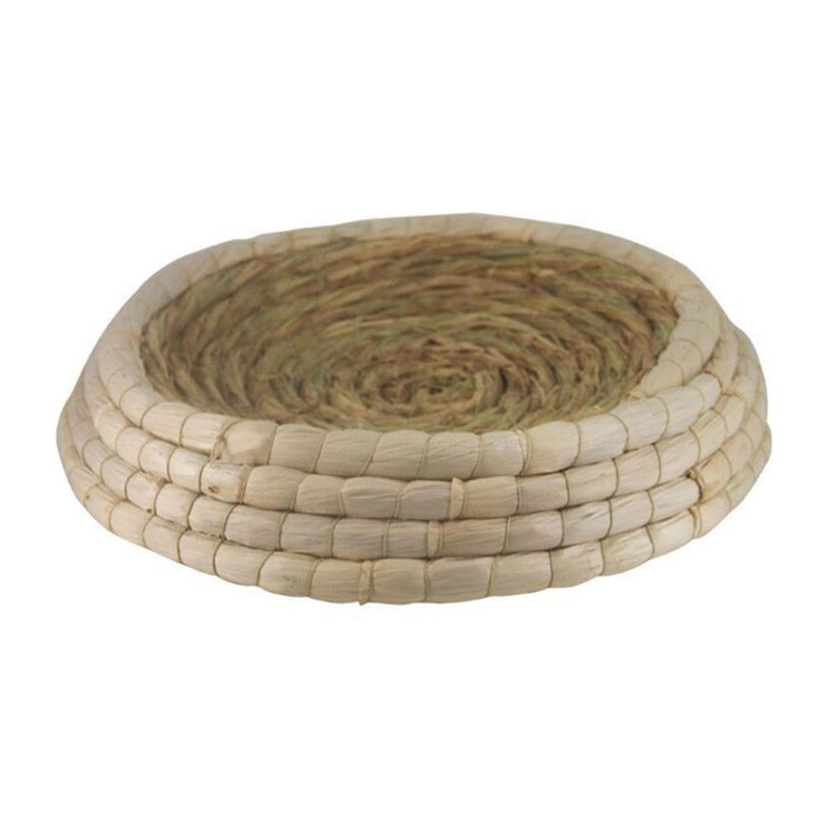 Handgewebter Katzenkorb von GoolRC aus Stroh und Maisblatt, rund, beige, Durchmesser: 45 cm - Bild 1