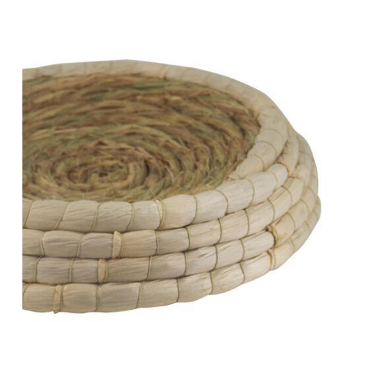 Handgewebter Katzenkorb von GoolRC aus Stroh und Maisblatt, rund, beige, Durchmesser: 45 cm - Bild 4