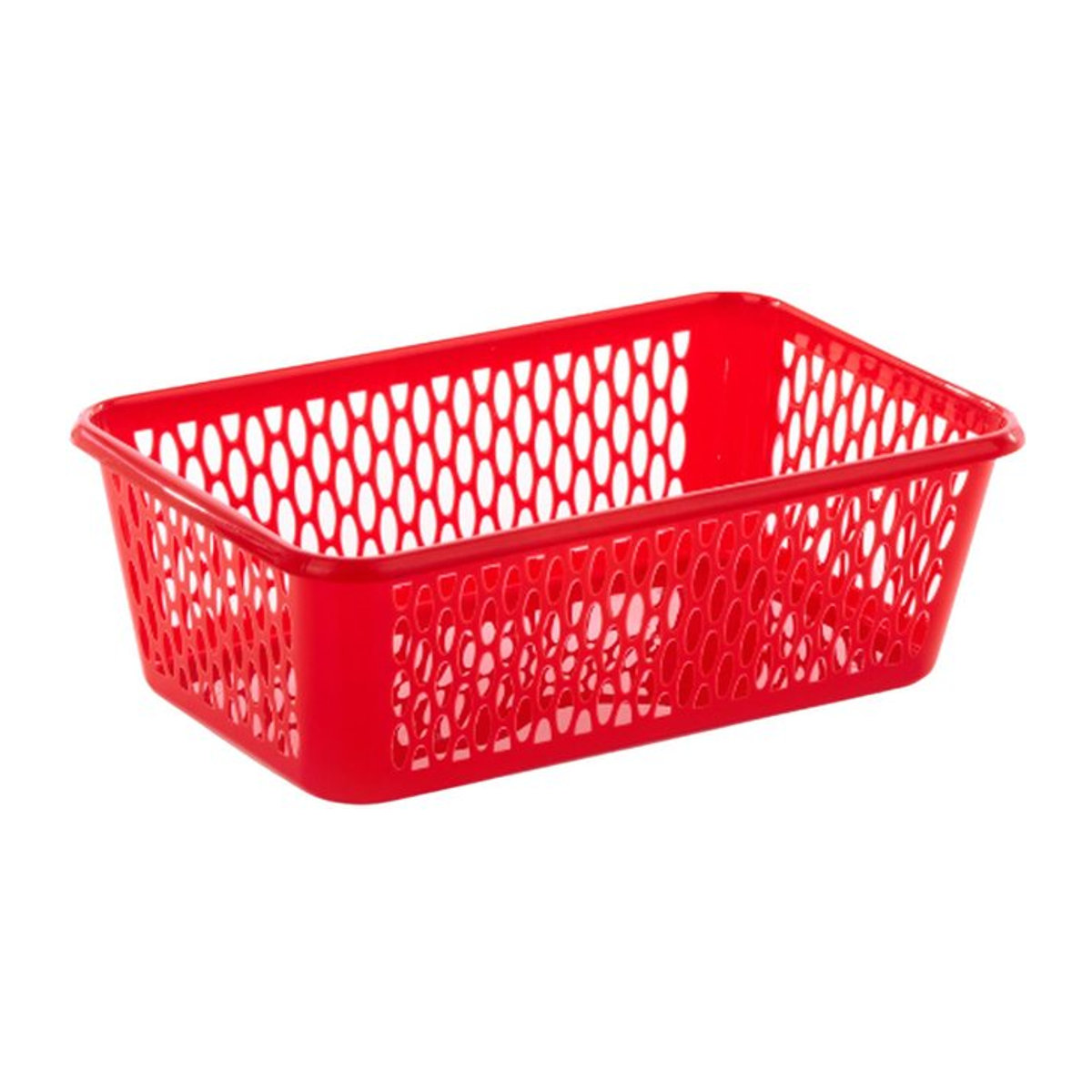 Handlicher Korb von Leecroft in Rot, B/T/H: 25 x 16 x 8 cm - Bild 1