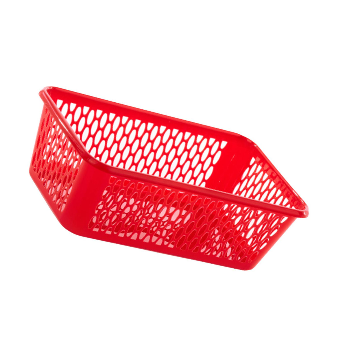 Handlicher Korb von Leecroft in Rot, B/T/H: 25 x 16 x 8 cm - Bild 2