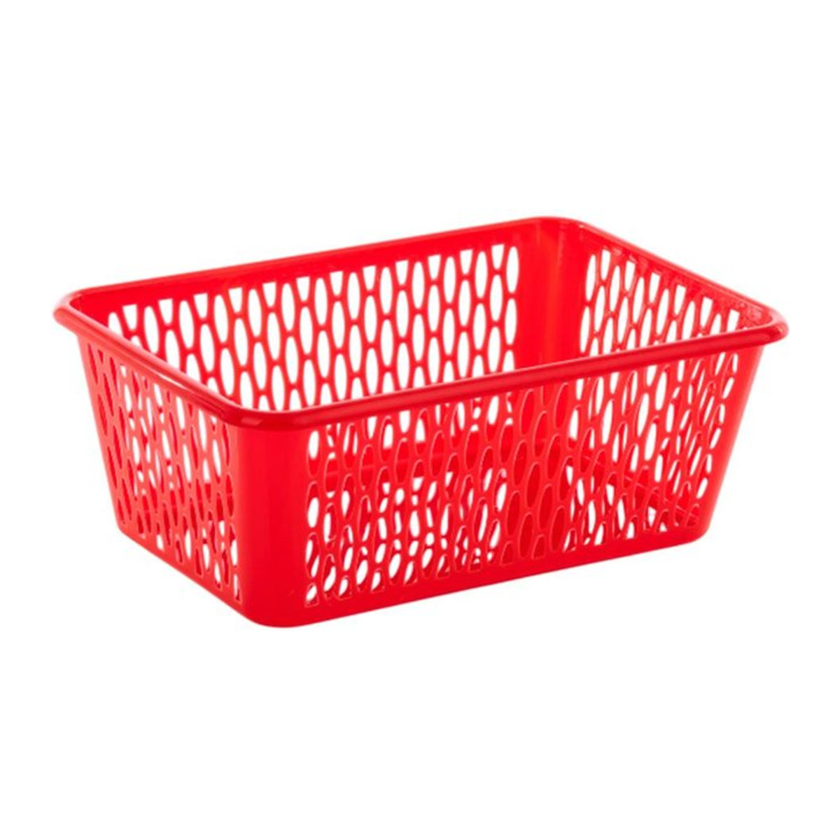 Handlicher Korb von Leecroft in Rot, B/T/H: 30 x 20 x 10 cm - Bild 1