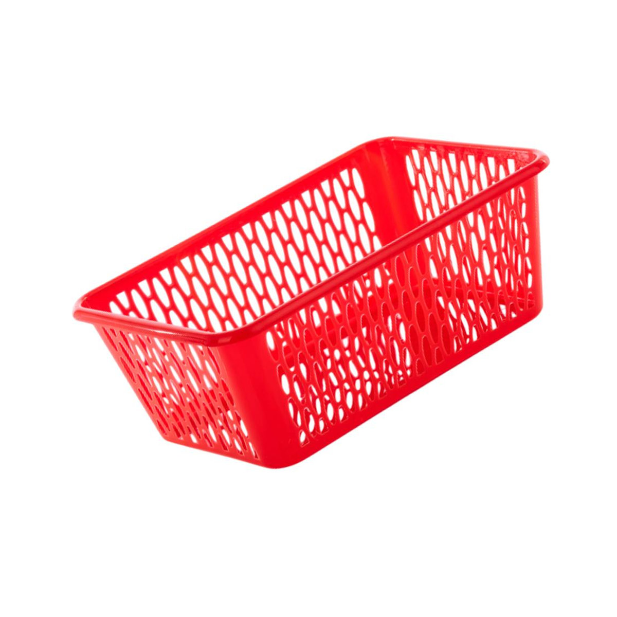 Handlicher Korb von Leecroft in Rot, B/T/H: 30 x 20 x 10 cm - Bild 2