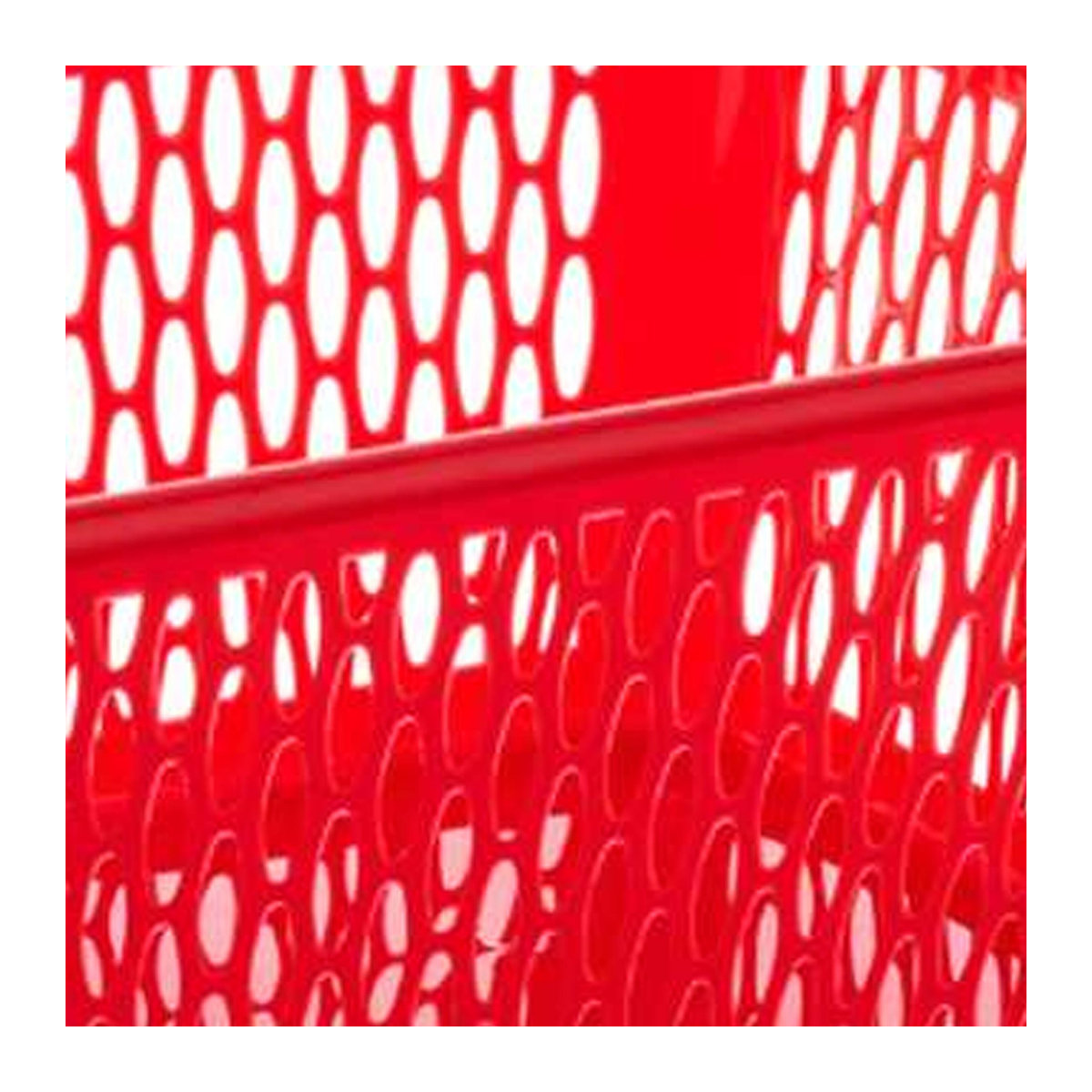 Handlicher Korb von Leecroft in Rot, B/T/H: 37 x 26 x 16 cm - Bild 4