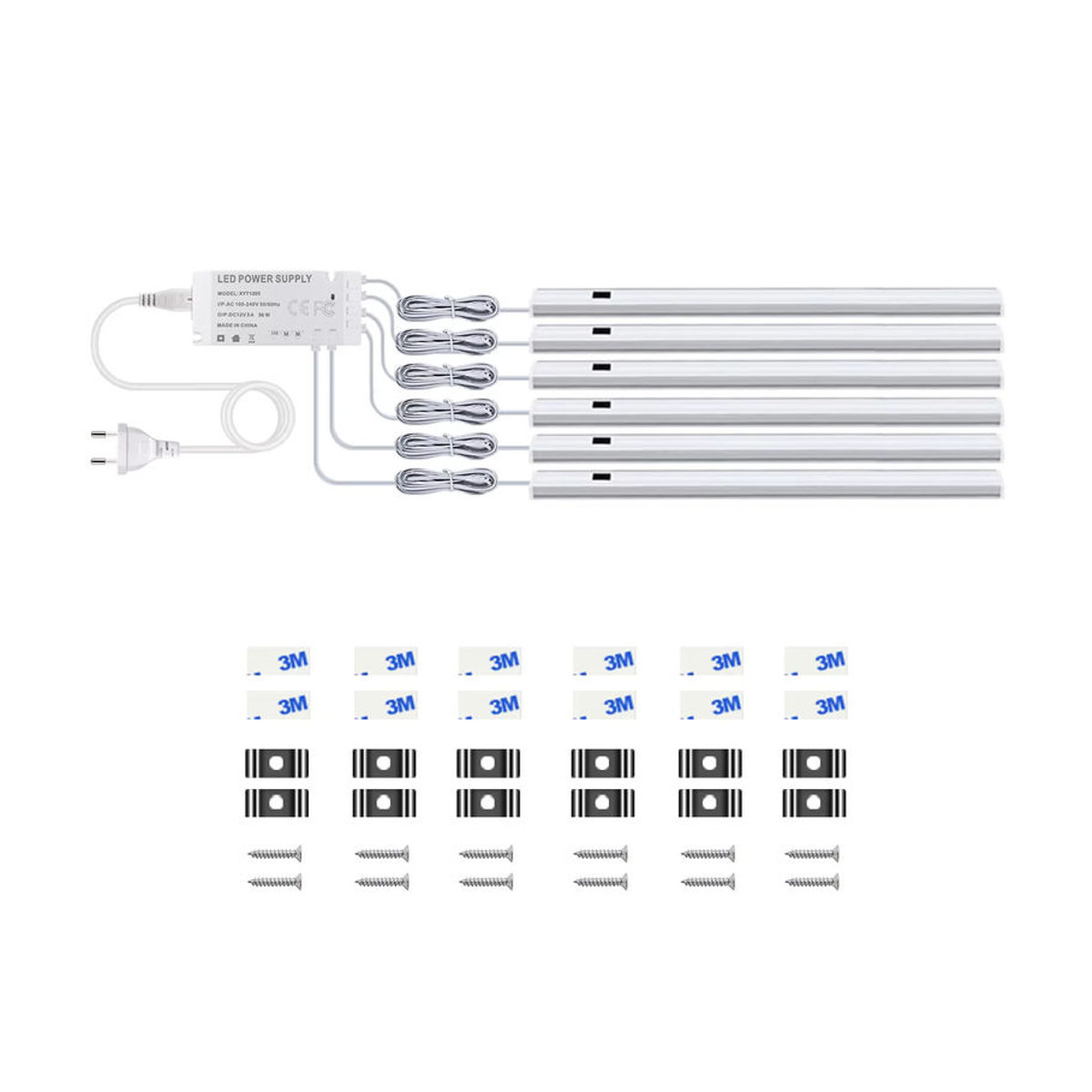 Handweep LED-Lichtleiste mit Bewegungssensor als Nachtlicht und Möbelbeleuchtung in Weiß mit EU-Stecker 220 V - Bild 2