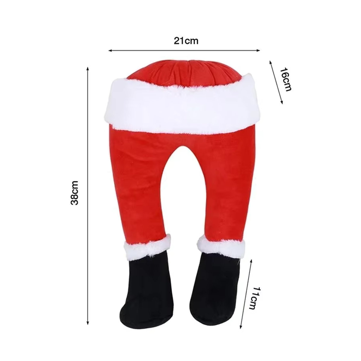 Hängende Weihnachtsmann-Ornamente aus Plüsch in Elfenbein zur Weihnachtsdekoration für Fenster und Türen - Bild 5