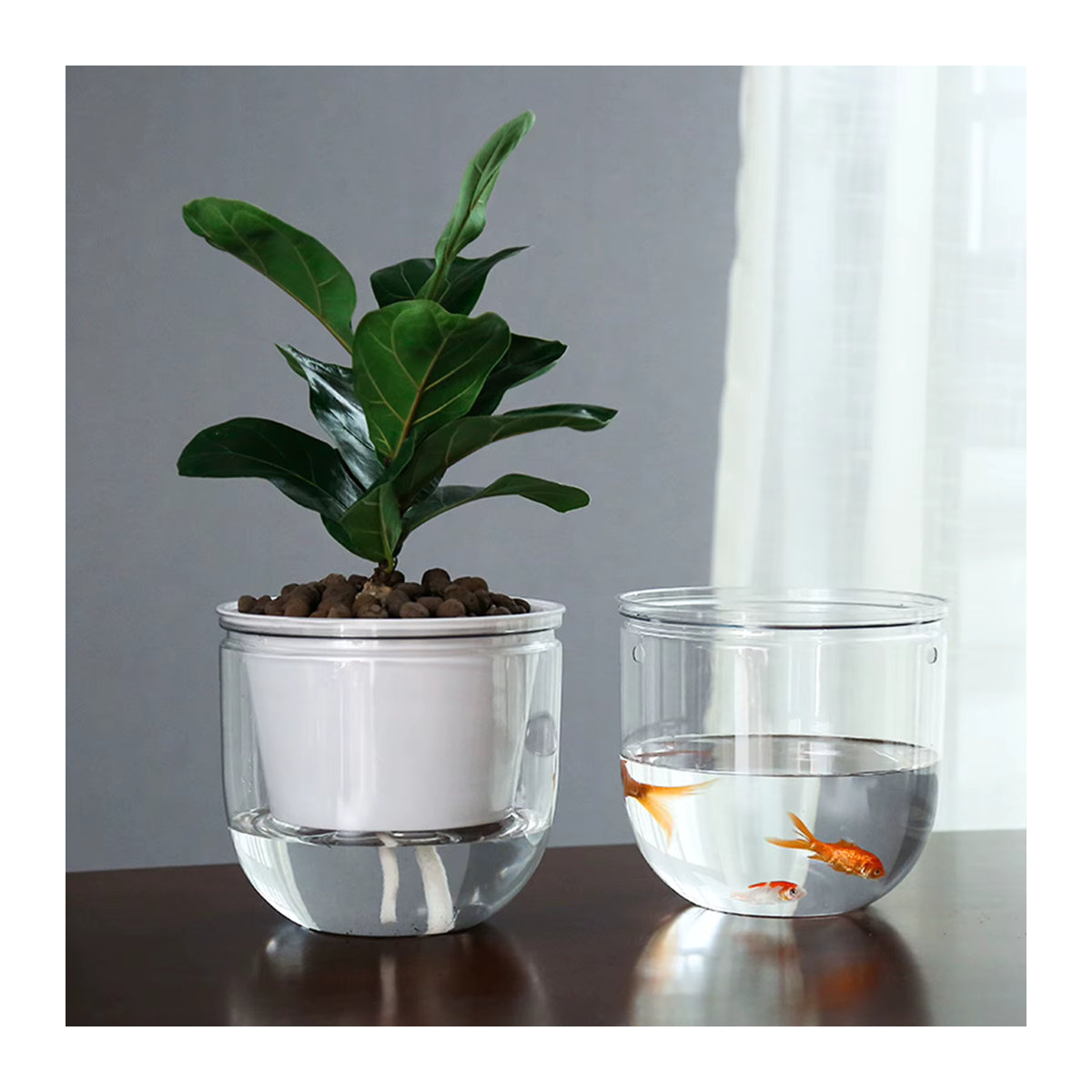 Hängender Desktop-Blumentopf mit selbstabsorbierendem Mini-Zyklus-System für Wohnzimmer und Schlafzimmer - Bild 4