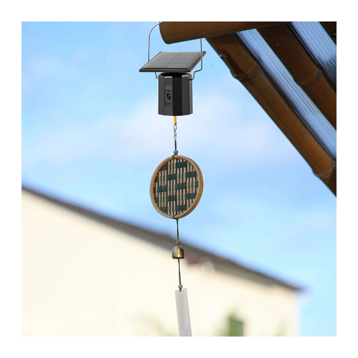 Hängender rotierender Motor für Windspinner, Windmühlen und Deko-Kugeln mit Solar- oder Batteriebetrieb - Bild 2