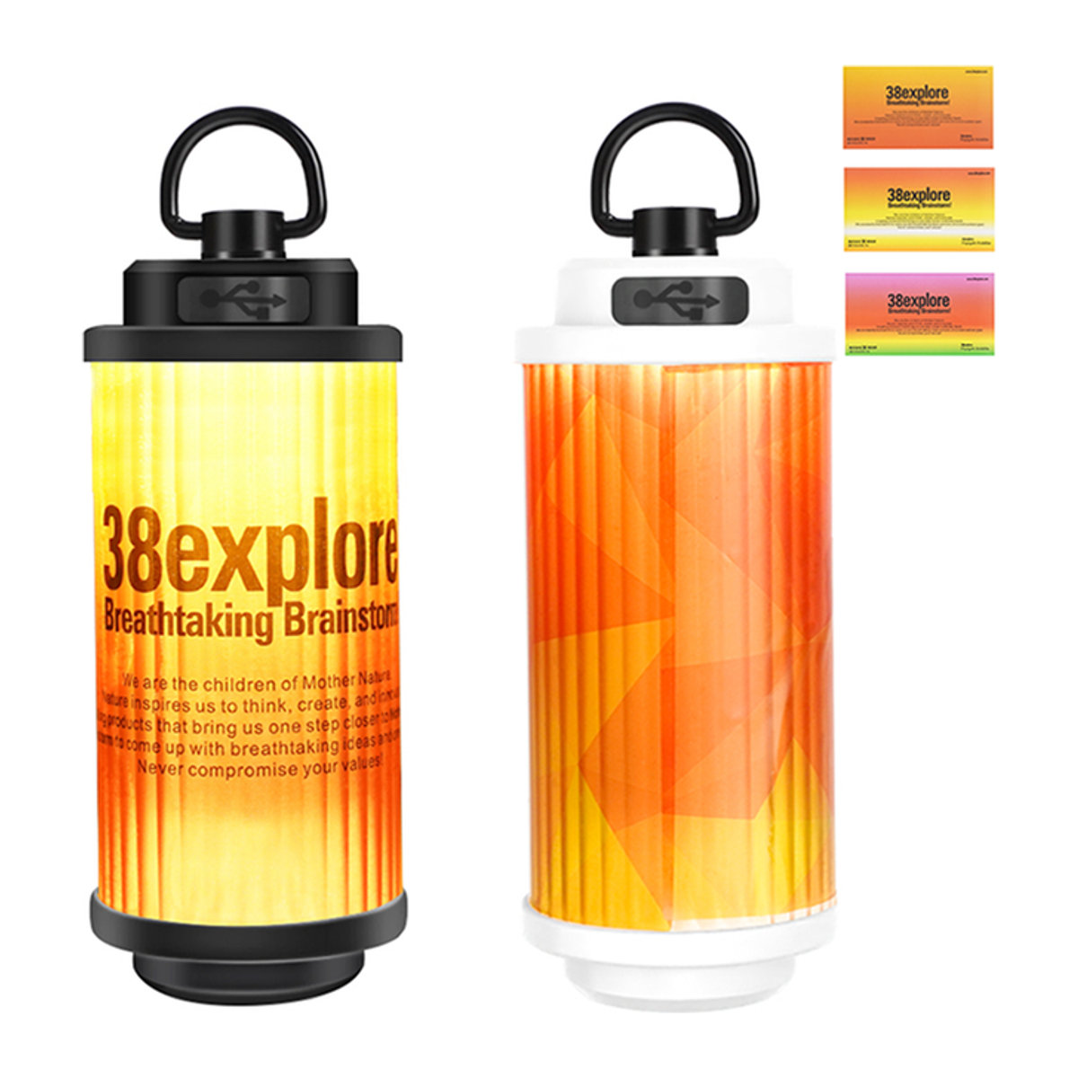 Haning 38 Explore Camp Light Mini-LED-Campinglaterne mit warmweißem Licht und 3000mAh Akku, USB-aufladbar - Bild 1