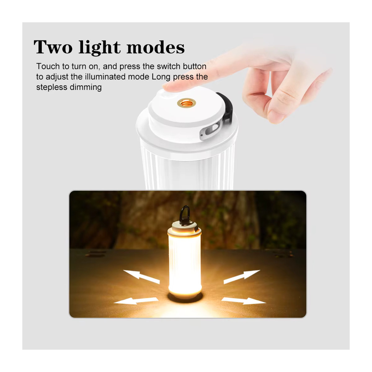 Haning 38 Explore Camp Light Mini-LED-Campinglaterne mit warmweißem Licht und 3000mAh Akku, USB-aufladbar - Bild 5