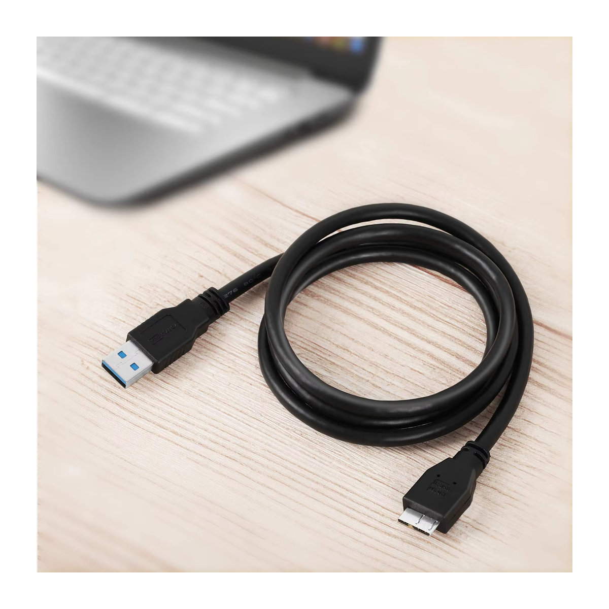 Hannord USB 3.0 auf Micro B Kabel in Schwarz für externe Festplatten und HDD mit 5 Gbit/s - Bild 4