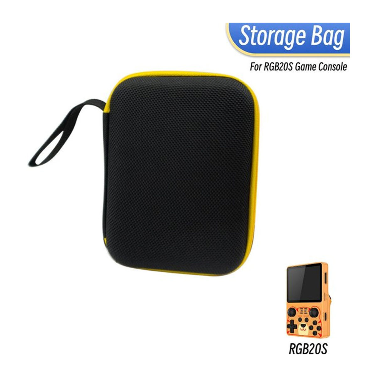Haolonggcp Schützende Aufbewahrungstasche für RGB20S Spielkonsole, harte Reisetasche mit Handschlaufe, Schwarz - Bild 1