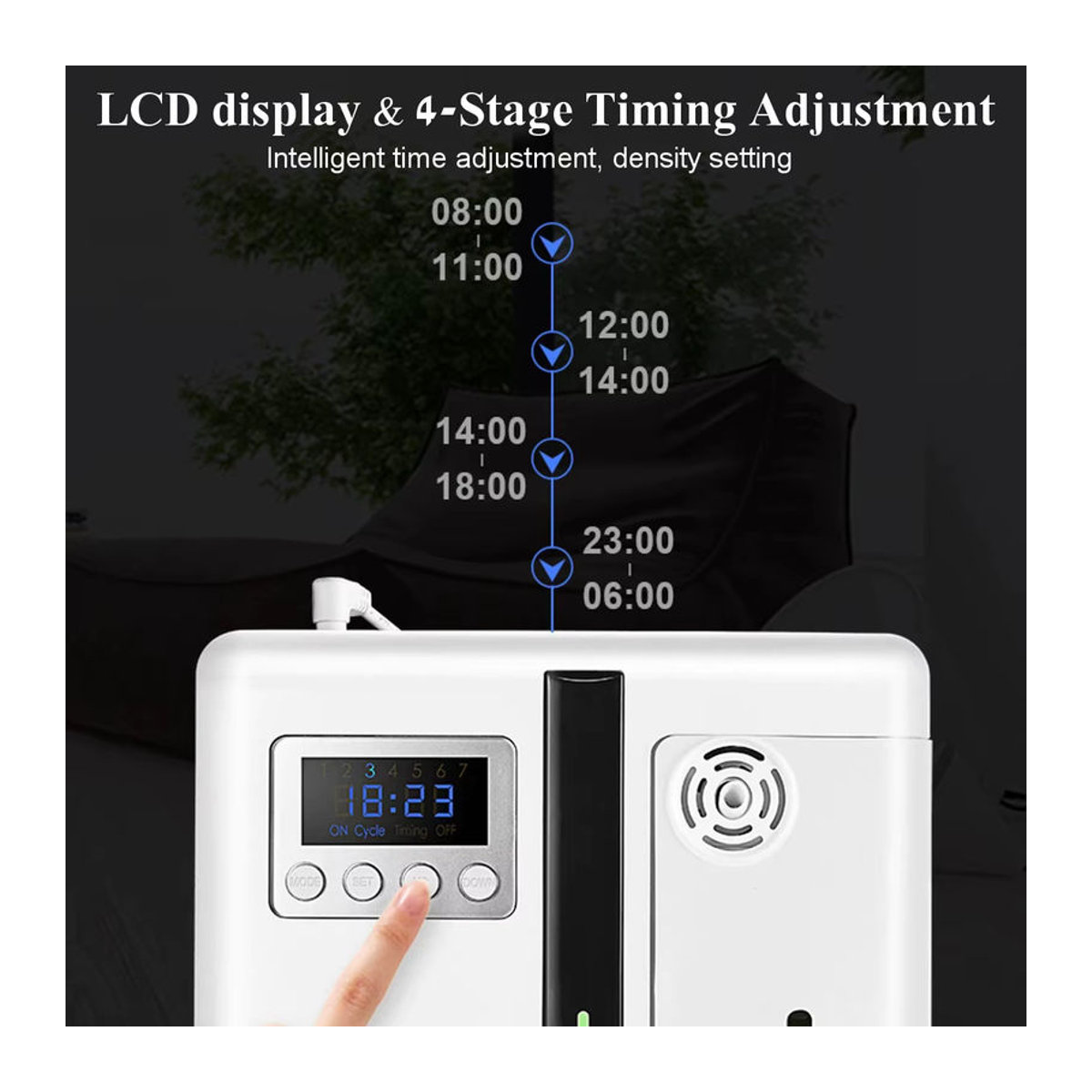 HAOYUNMA Elektrischer Aroma-Diffusor mit Timer-Funktion, 160 ml, Weiß - Bild 4