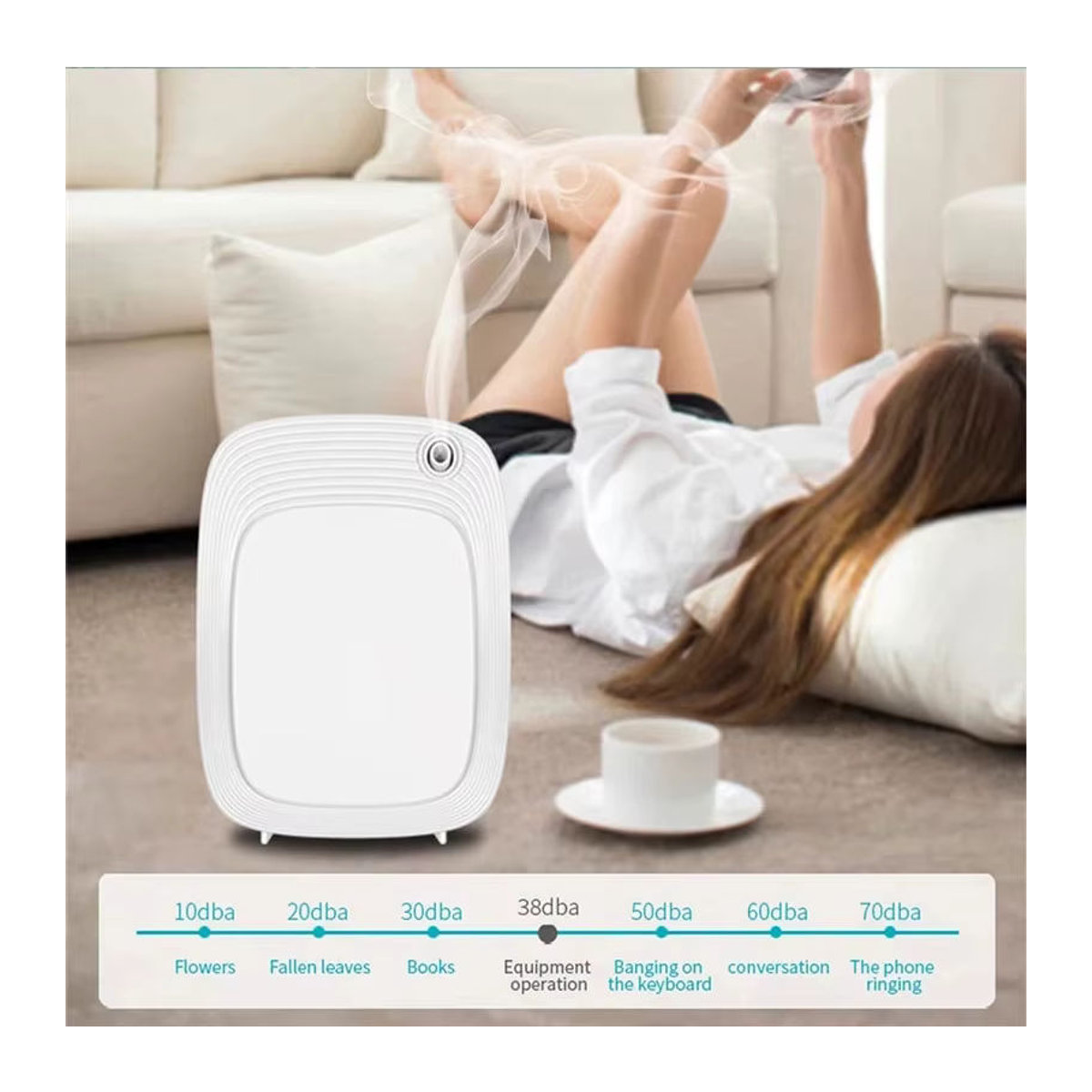 HAOYUNMA Smart Home Aroma Diffusor mit Wifi für bis zu 500m3, Duftverteiler für Hotel und Raum, erhältlich in Weiß oder Schwarz - Bild 3