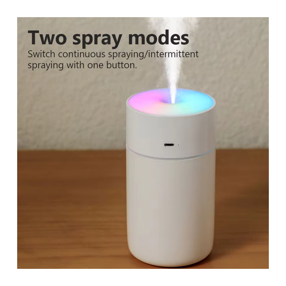 HAOYUNMA Tragbarer Luftbefeuchter und Aroma Diffusor, USB Aufladbar, Wireless Mini Luftzerstäuber für Ätherische Öle, Mehrfarbig (Rosa) - Bild 2