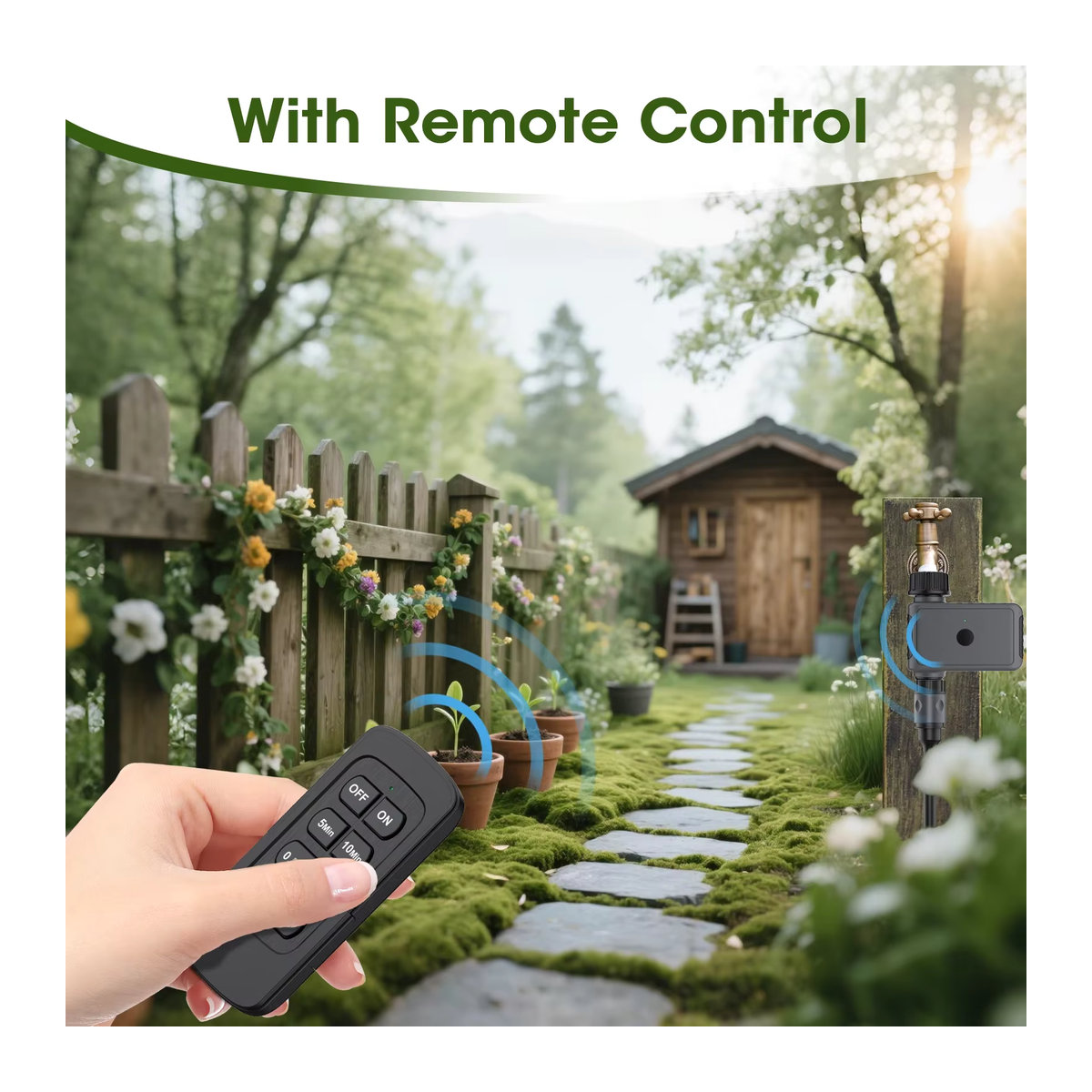 Haozee Smart Wassertimer mit 1 Steckdose App-gesteuertes intelligentes Bewässerungssystem für deinen Gartensprinkler - Bild 4