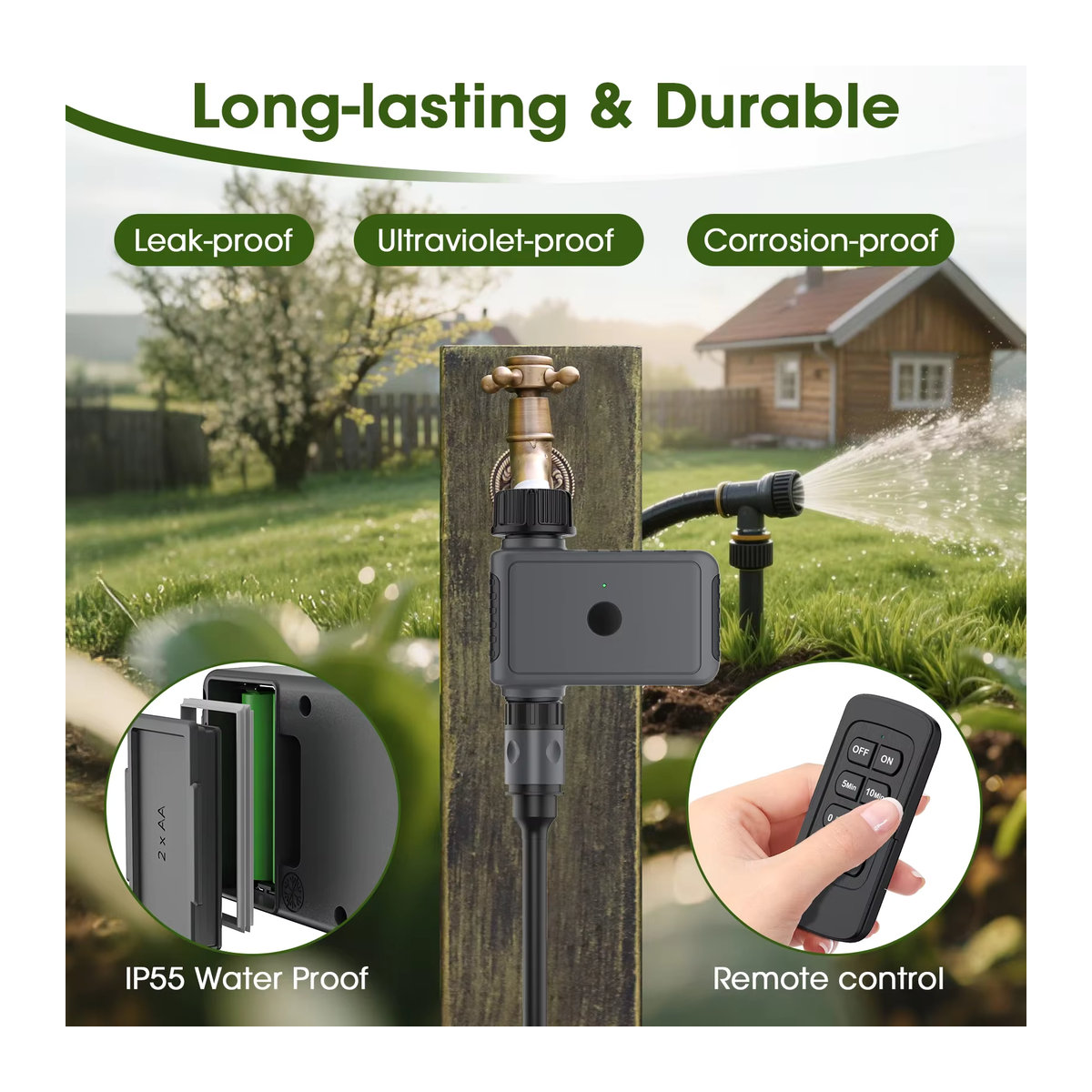 Haozee Smart Wassertimer mit 1 Steckdose App-gesteuertes intelligentes Bewässerungssystem für deinen Gartensprinkler - Bild 6