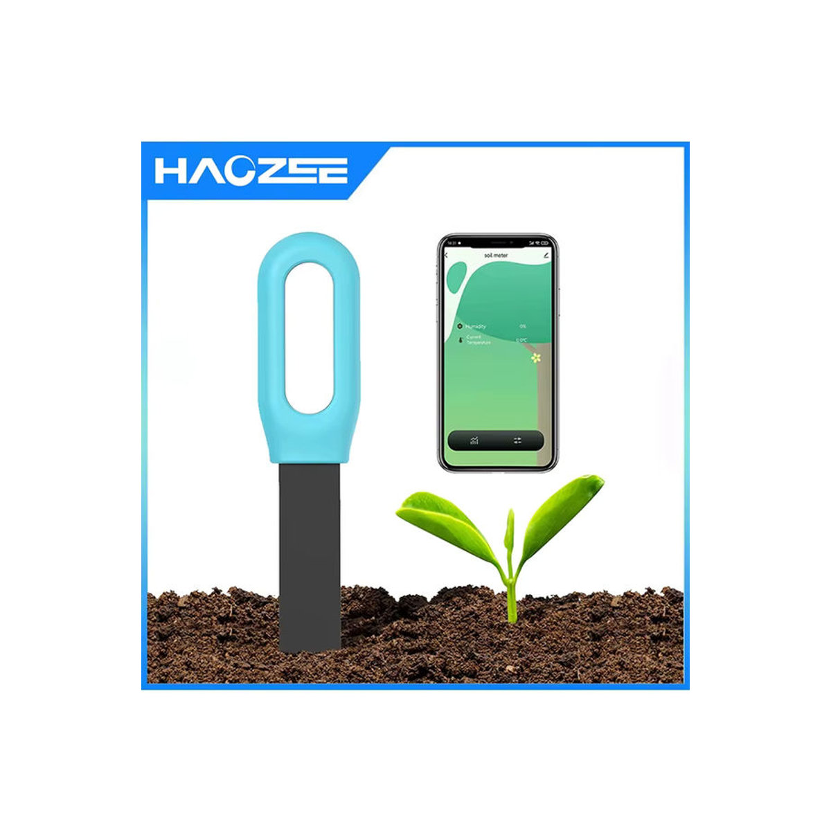 Haozee Tuya Smart Bluetooth Bodentester Blau – Temperatur- und Feuchtigkeitsmesser für deine Gartenautomatisierung und Bewässerung - Bild 6