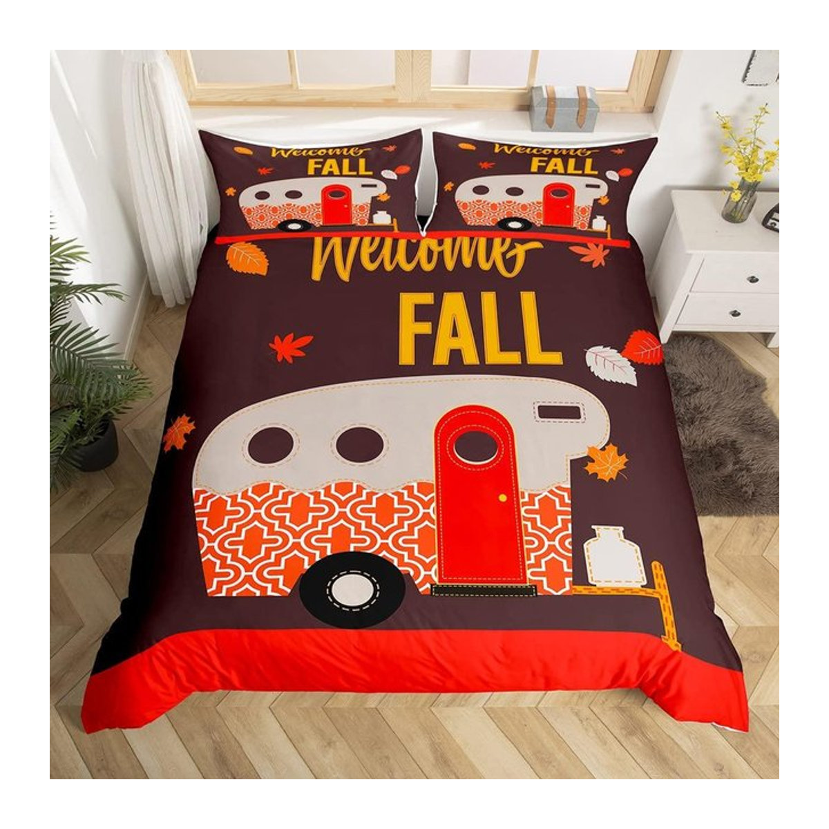 Happy Camping Bettwäsche Set Blauer Himmel Multicolor B/H: 245 x 210 cm - Bild 1