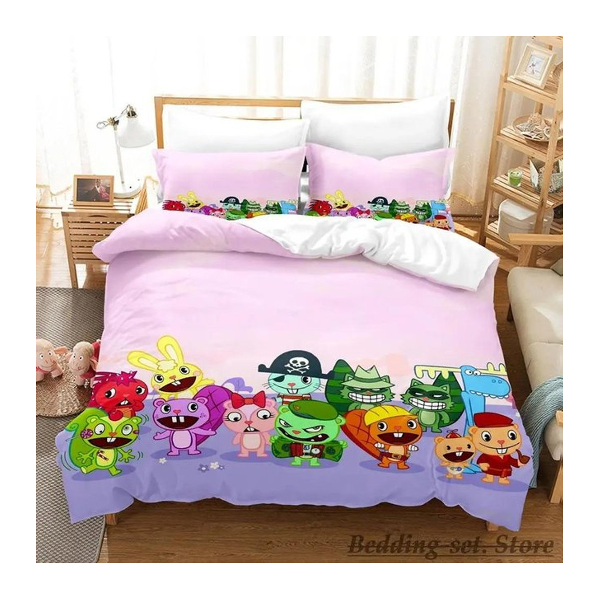Happy Tree Friends Bettwäscheset 3-teilig Multicolor B/H: 135 x 200 cm - Bild 1