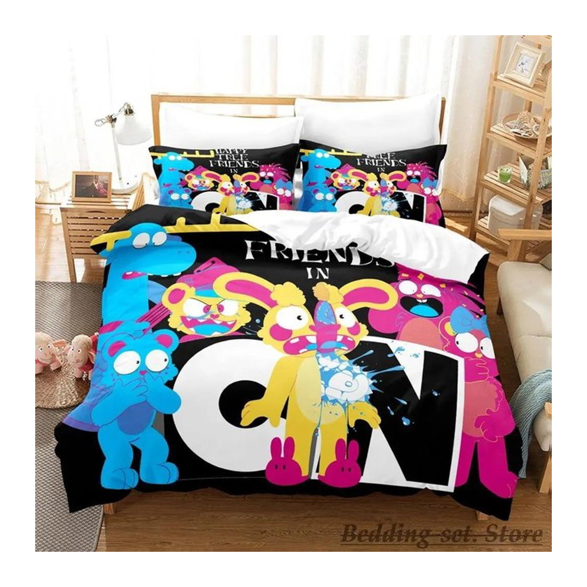 Happy Tree Friends Bettwäscheset Multicolor, 3-teilig, B/H: 260 x 220 cm - Bild 1