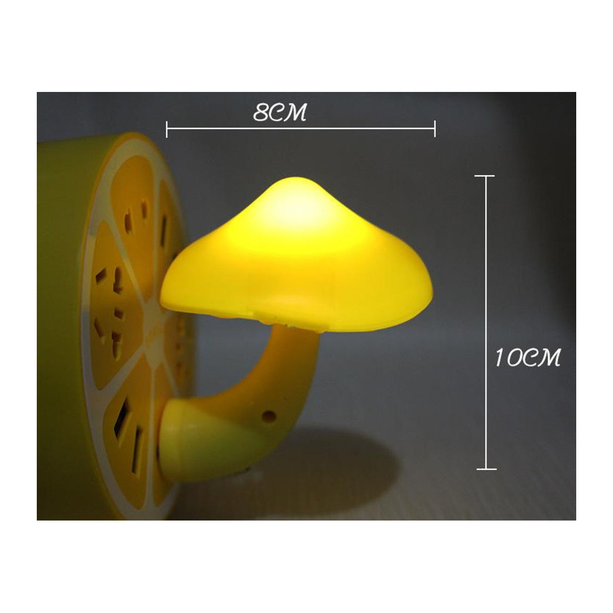 Happy6 LED-Nachtlicht Pilz-Wandleuchte mit Induktion und Lichtsteuerung in Gelb und Warmweiß aus Polycarbonat - Bild 4