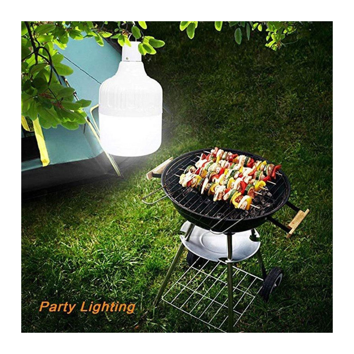 Happy6 Wiederaufladbare 80 W USB-LED-Glühbirne in Weiß für Camping, Nachtfischen und Notbeleuchtung - Bild 5
