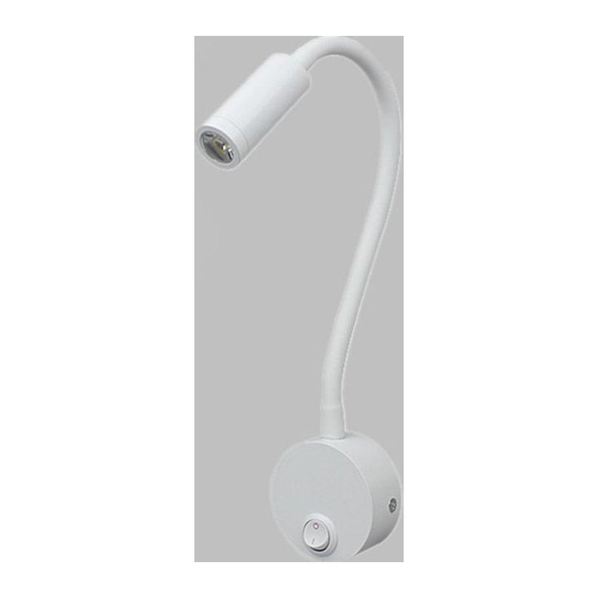 Happypilot LED Wandleuchte in Weiß mit flexiblem Strahler für Nachttisch und Arbeitszimmer, 3W, aus Aluminium und Metall - Bild 1
