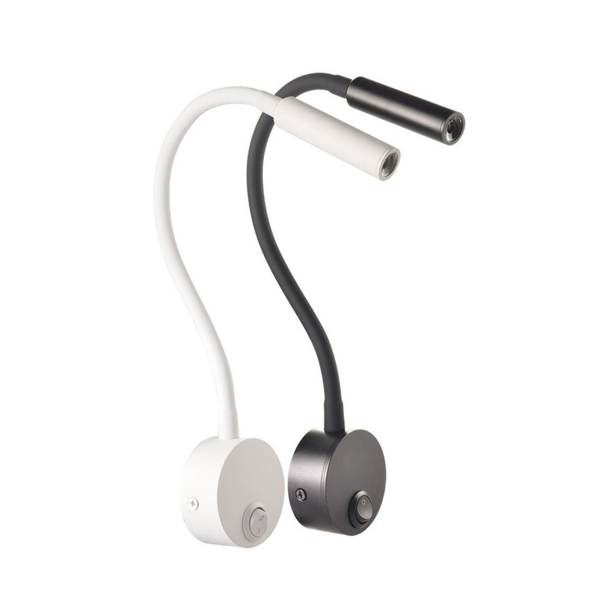 Happypilot LED Wandleuchte in Weiß mit flexiblem Strahler für Nachttisch und Arbeitszimmer, 3W, aus Aluminium und Metall - Bild 2