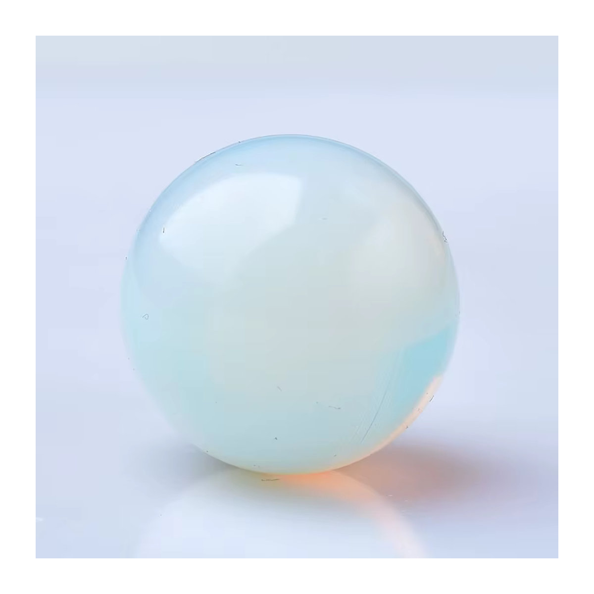Harmonious Crystalloid Opal Globus Polierter Massage Ball aus Stein in Weiß oder Blau, Durchmesser: 30-50 mm - Bild 6